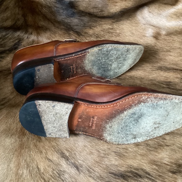 MAGNANNI Marco II Monk Fine Leather Loafers Made In Spain - Picture 5 of 12